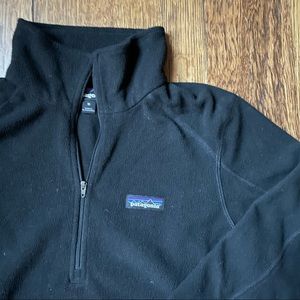Black Patagonia 3/4 Zip Fleece Pullover Base Layer